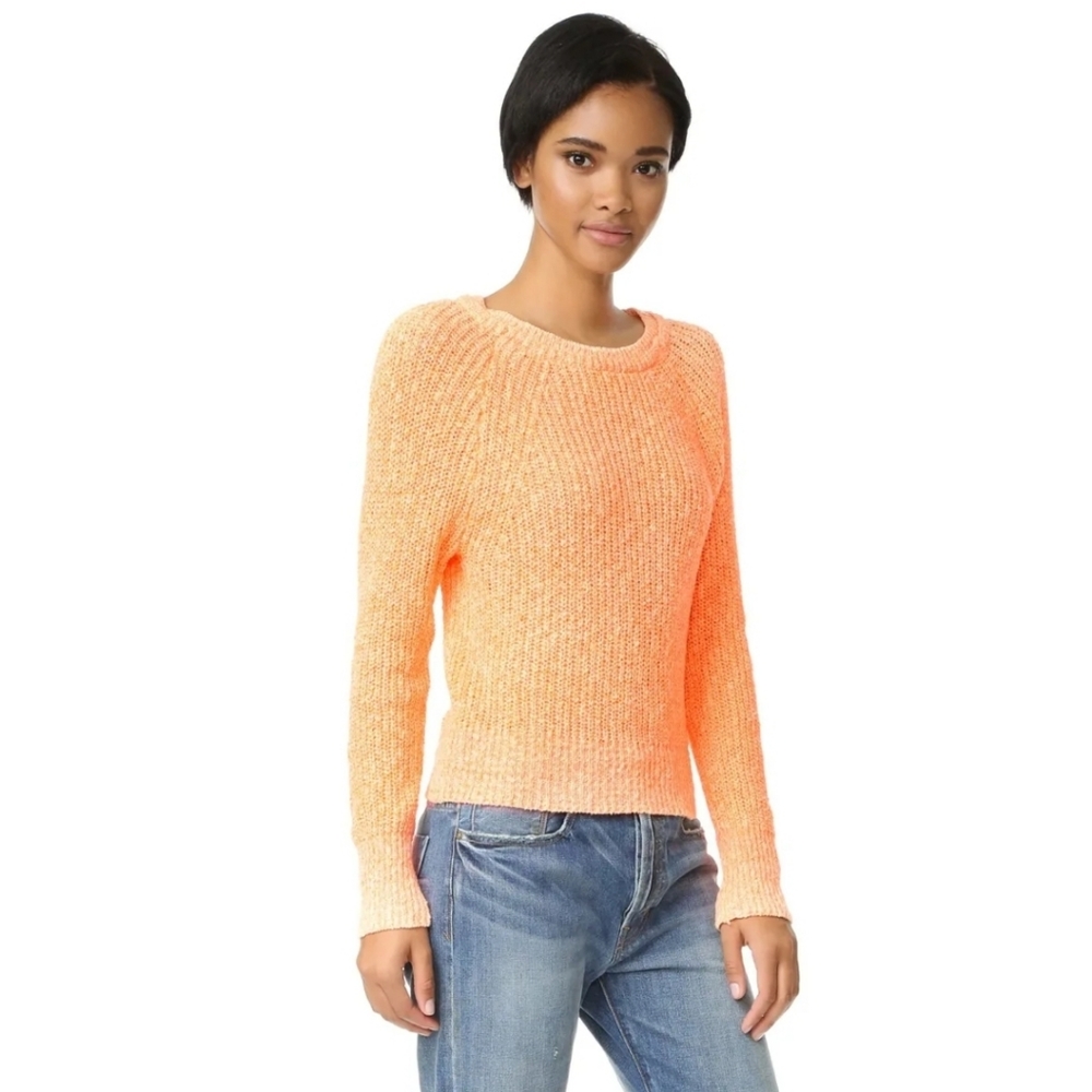 FREE PEOPLE tangerine electric city sweater - Picture 1 of 9